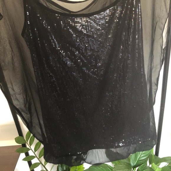 Bailey 44 Sequin blouse with sheer overlay - Picture 5 of 5